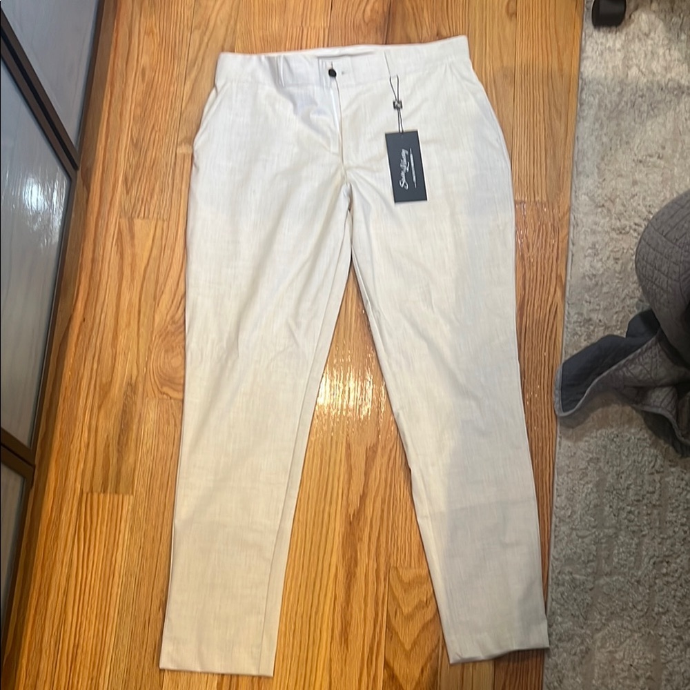 State & Liberty Athletic Fit Stretch Suit Pant - Lightweight Heathered Bamboo